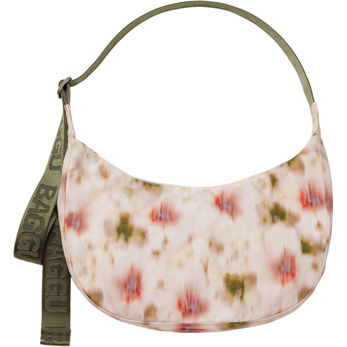 Image of BAGGU Medium Nylon Crescent Bag Abstract Floral, One Size