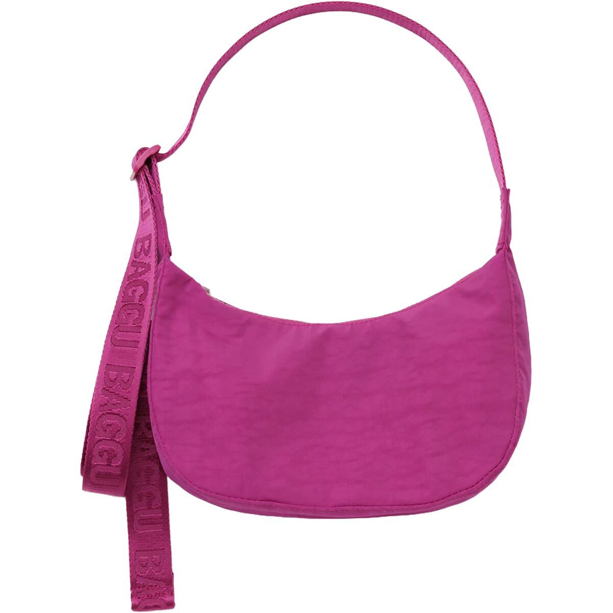 Image of BAGGU Small Nylon Crescent Bag Deep Fuchsia, One Size
