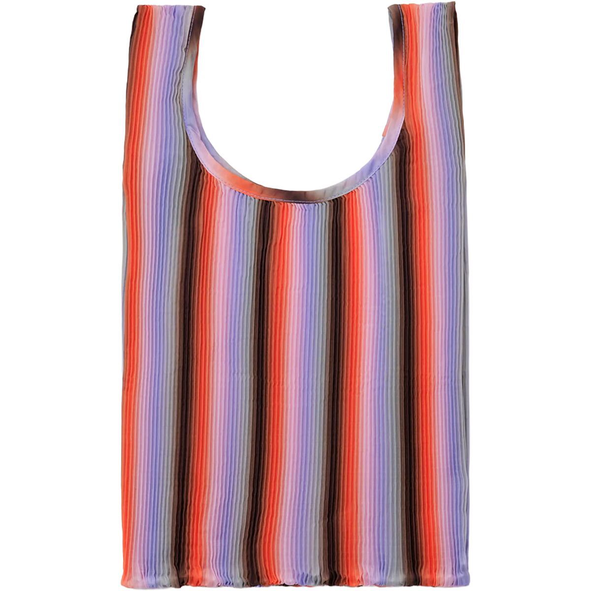 Image of BAGGU Pleated Baggu Gradient Stripe Poppy & Lilac, One Size