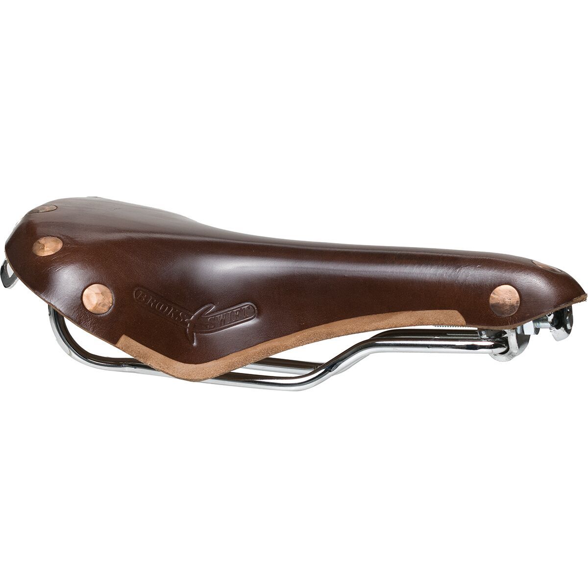 Image of Brooks England Swift Saddle - Men's Antique Brown-Chrome Steel, One Size