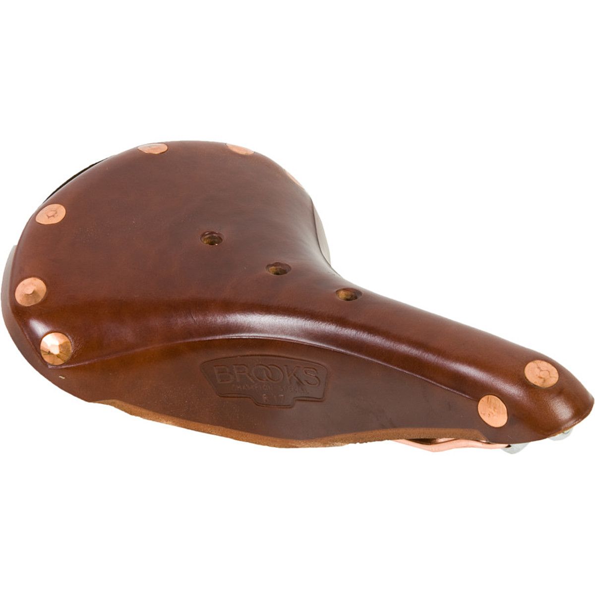 B2000979 Brooks B17 Special Unisex Leather Saddle Antique Brown//Copper Steel