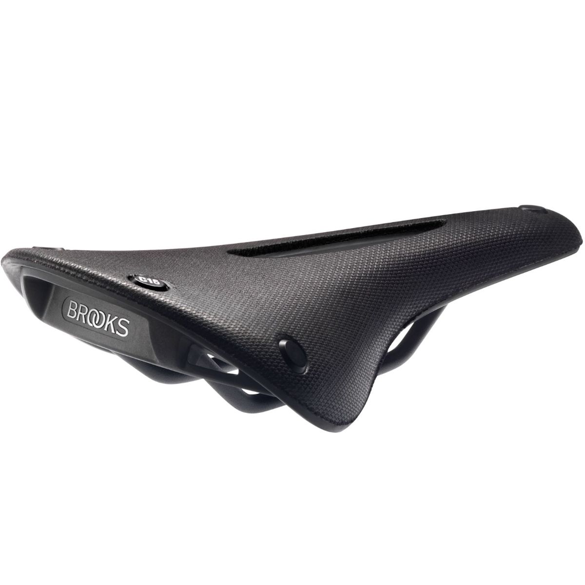 Image of Brooks England C15 Carved All Weather Saddle Black, 140mm