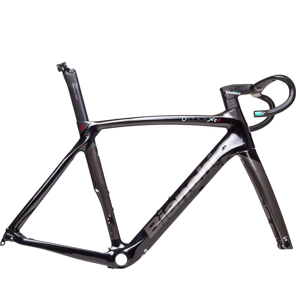 Bianchi Oltre XR4 Disc Brake Road Bike Frameset - 2021 Black/Graphite Gloss, 57