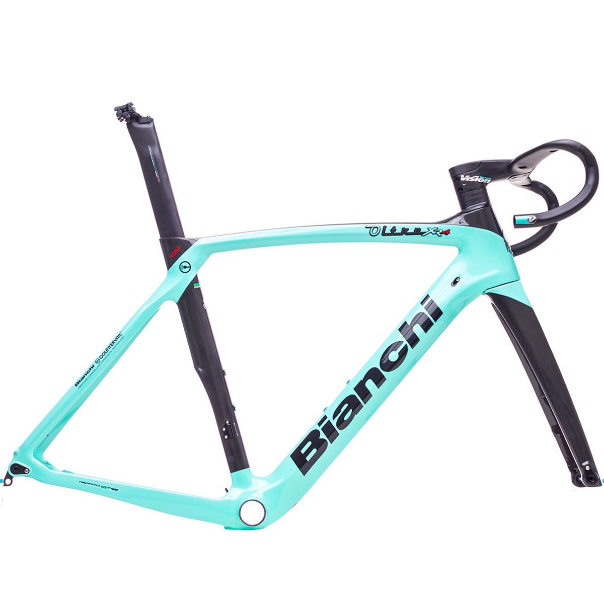 Bianchi Oltre XR4 Disc Brake Road Bike Frameset - 2021 CK16/Black Gloss, 61 product image