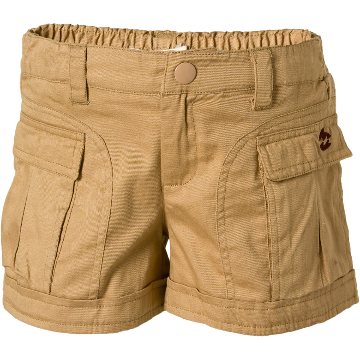 TALBOTS, 12 PETITES KHAKI CARGO SHORTS, 100% COTTON, HI WAIST, EUC A