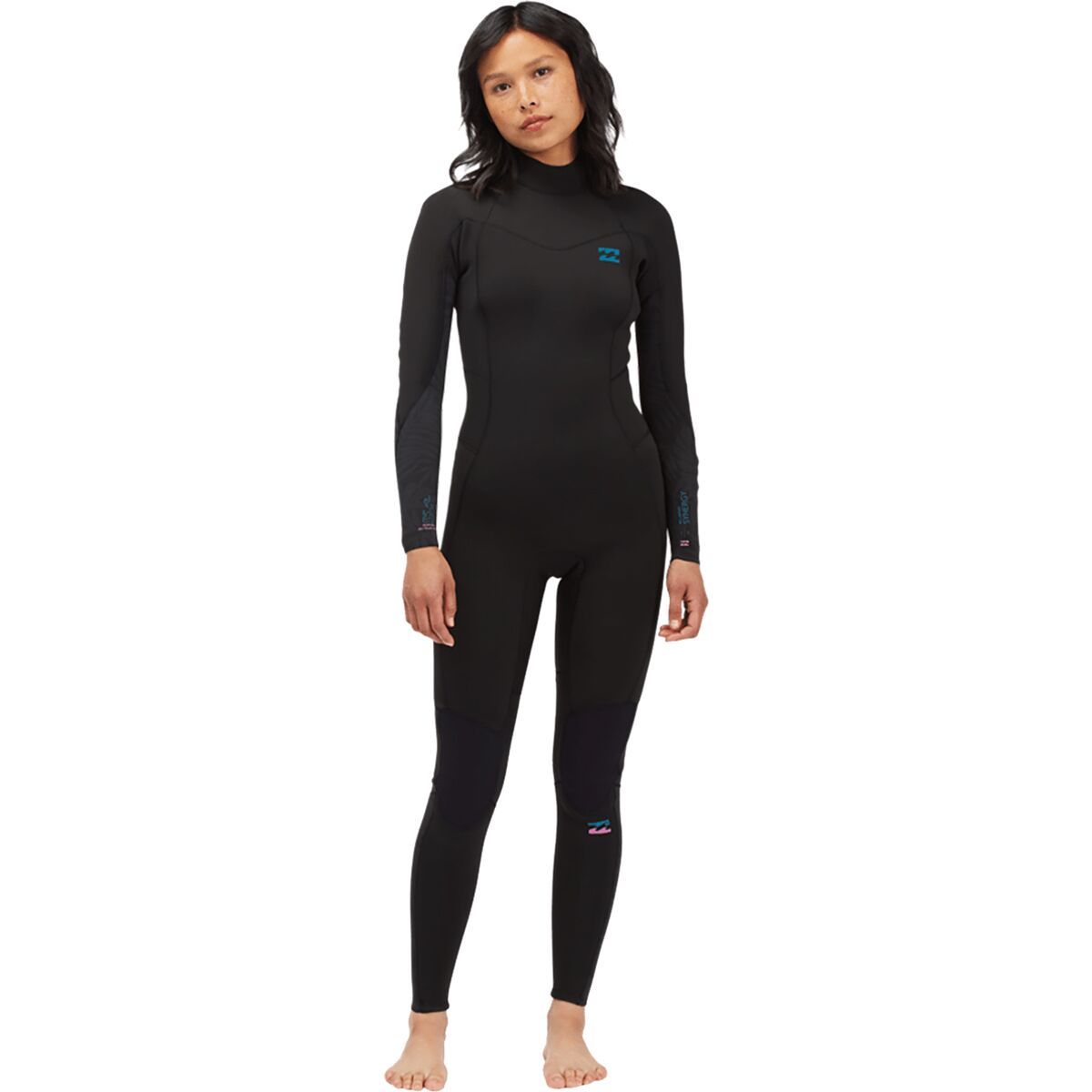Billabong 3/2mm Synergy Back-Zip Full Wetsuit - Women's Black Palms, 10