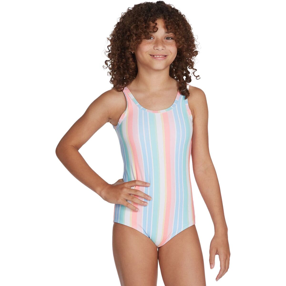 Billabong Stoked On Stripes One-Piece Swimsuit - Girls'