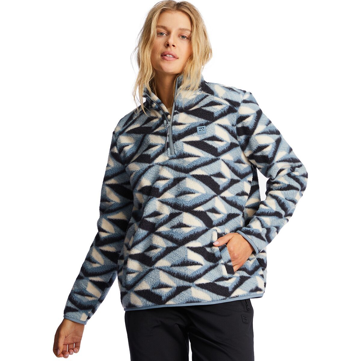 Billabong Boundary Mock 3 Pullover - Women's Blue Horizon, L/12