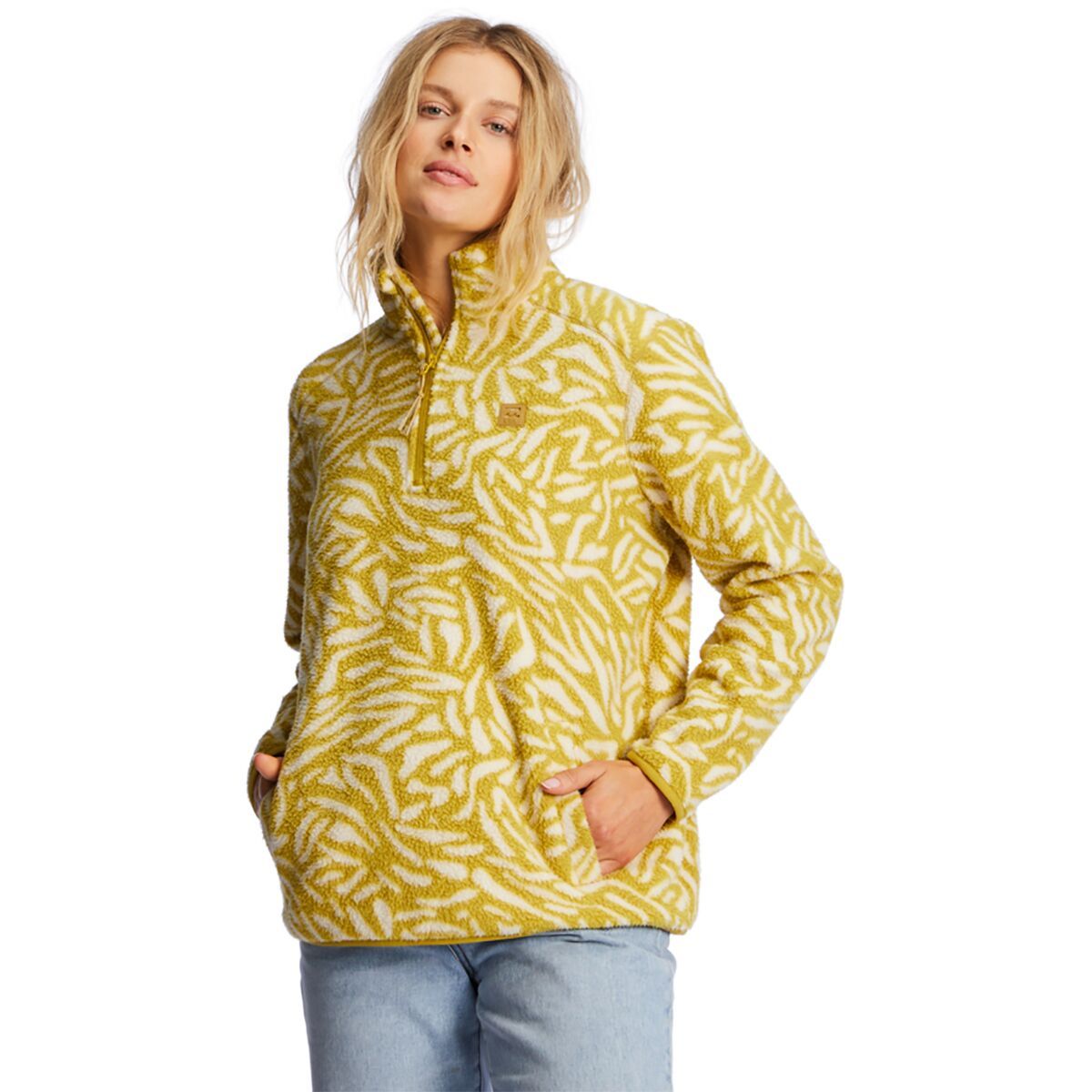 Billabong Boundary Mock 3 Pullover - Women's Fresh Moss, XL/14