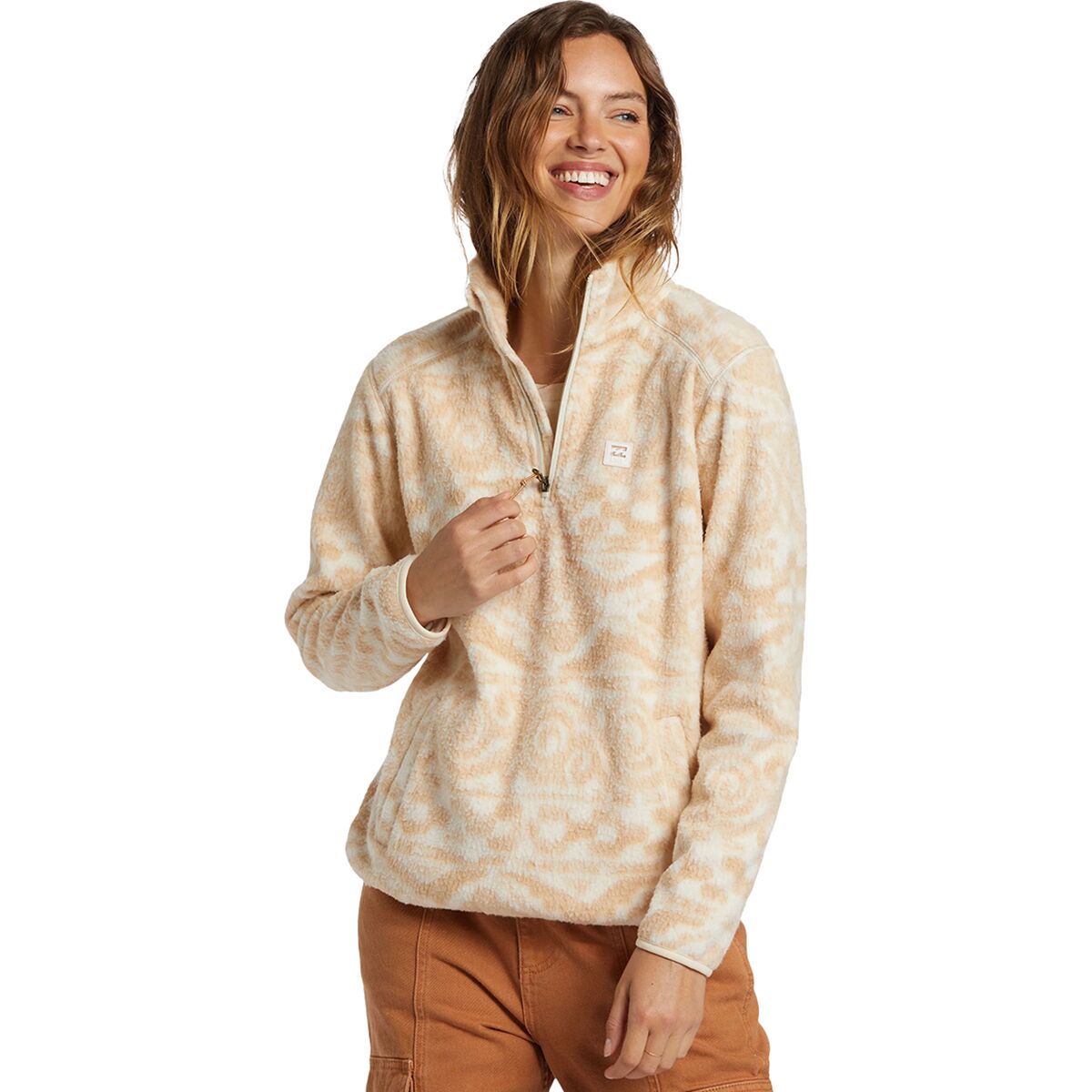 Image of Billabong Boundary Mock 3 Pullover - Women's Wet Sand, M/10