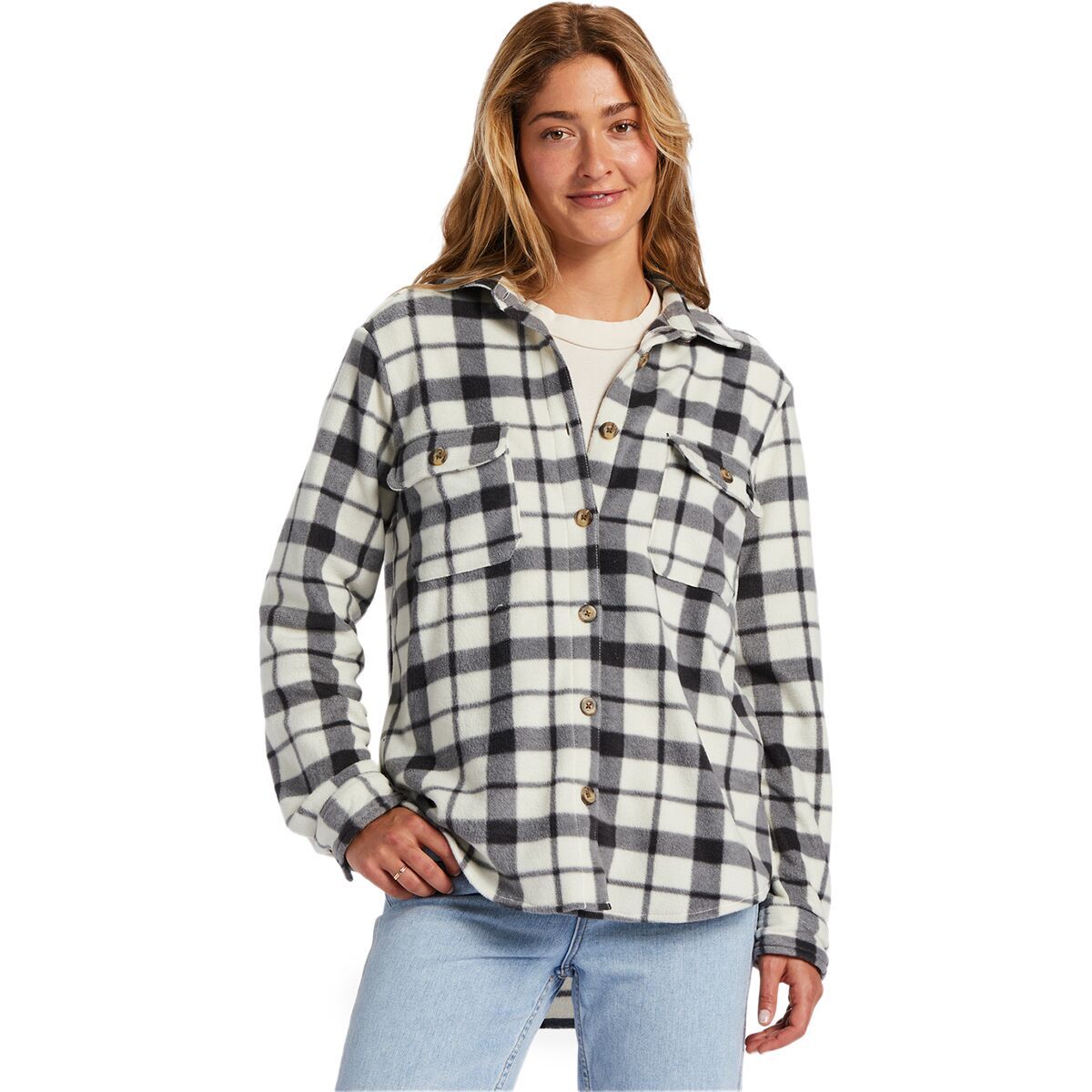 Billabong Forge Fleece - Women's White Black 2, M/10