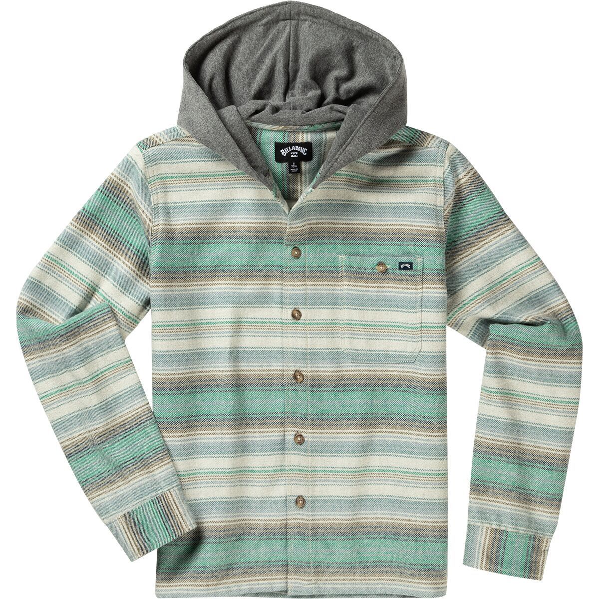 Billabong Baja Flannel - Boys' Stone, S(10)
