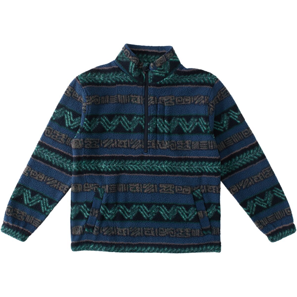 Billabong Boundary Mock Neck Fleece - Boys' Navy, M(12)