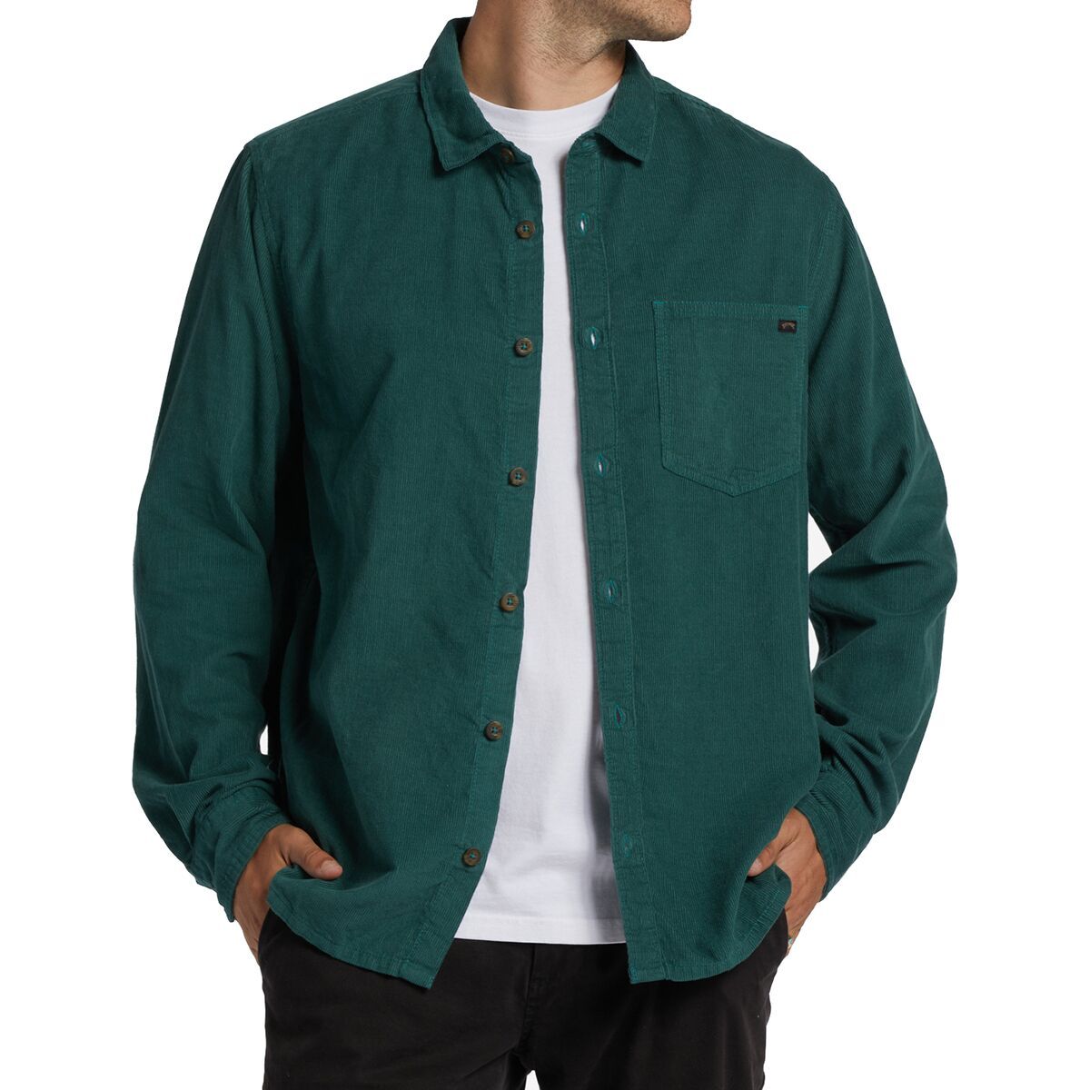 Billabong Bowie Cord Long-Sleeve Shirt - Men's Cypress, XL