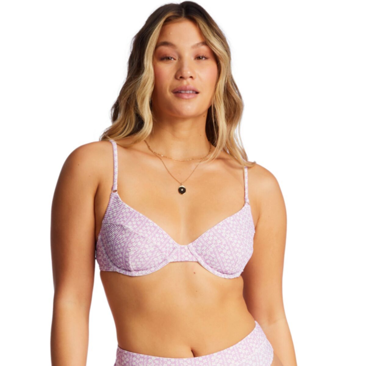 Billabong Covered In Love Tanlines Morgn Bikini Top - Women's Lilac Dream, S/8