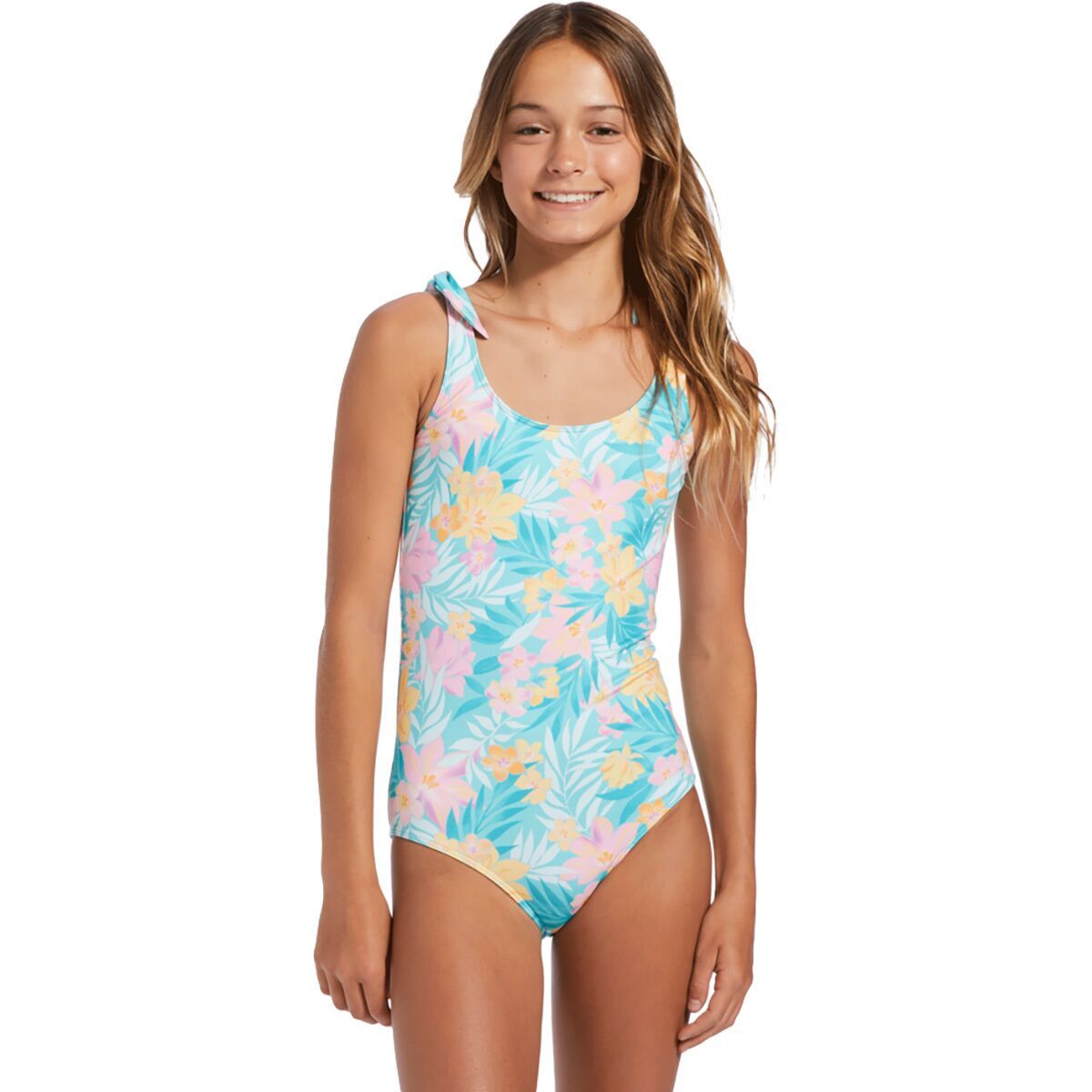 Billabong Mermaid Feels One Piece Swimsuit - Girls' Light Lagoon, 6