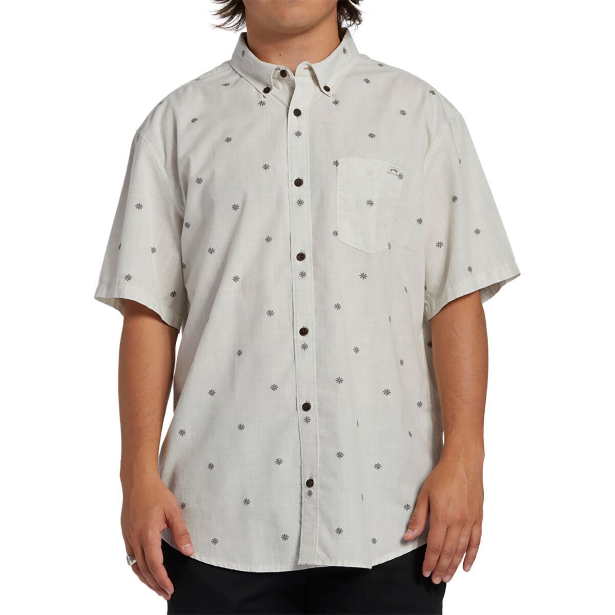 Image of Billabong All Day Jacquard Short-Sleeve Shirt - Men's Chino, S
