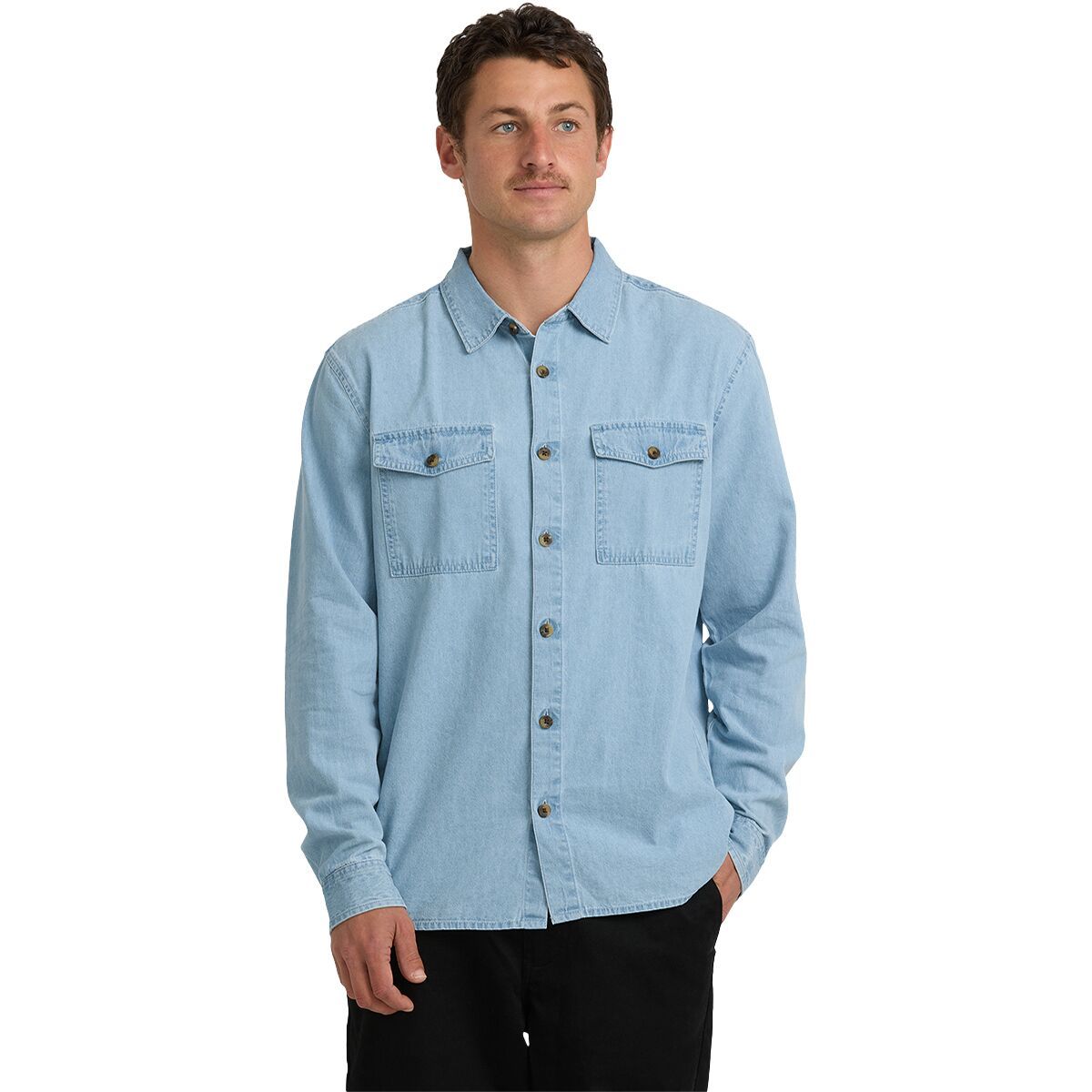 Image of Billabong Bong Days Long-Sleeve Shirt - Men's Cool Blue, S