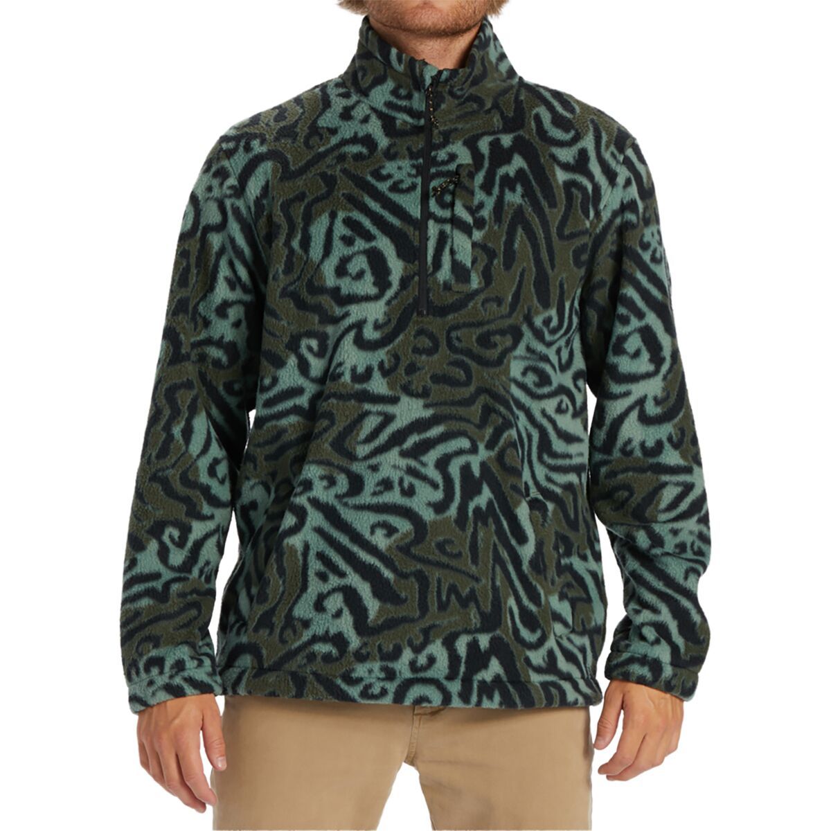 Image of Billabong Boundary Mock Neck Sweater - Men's Camo, S