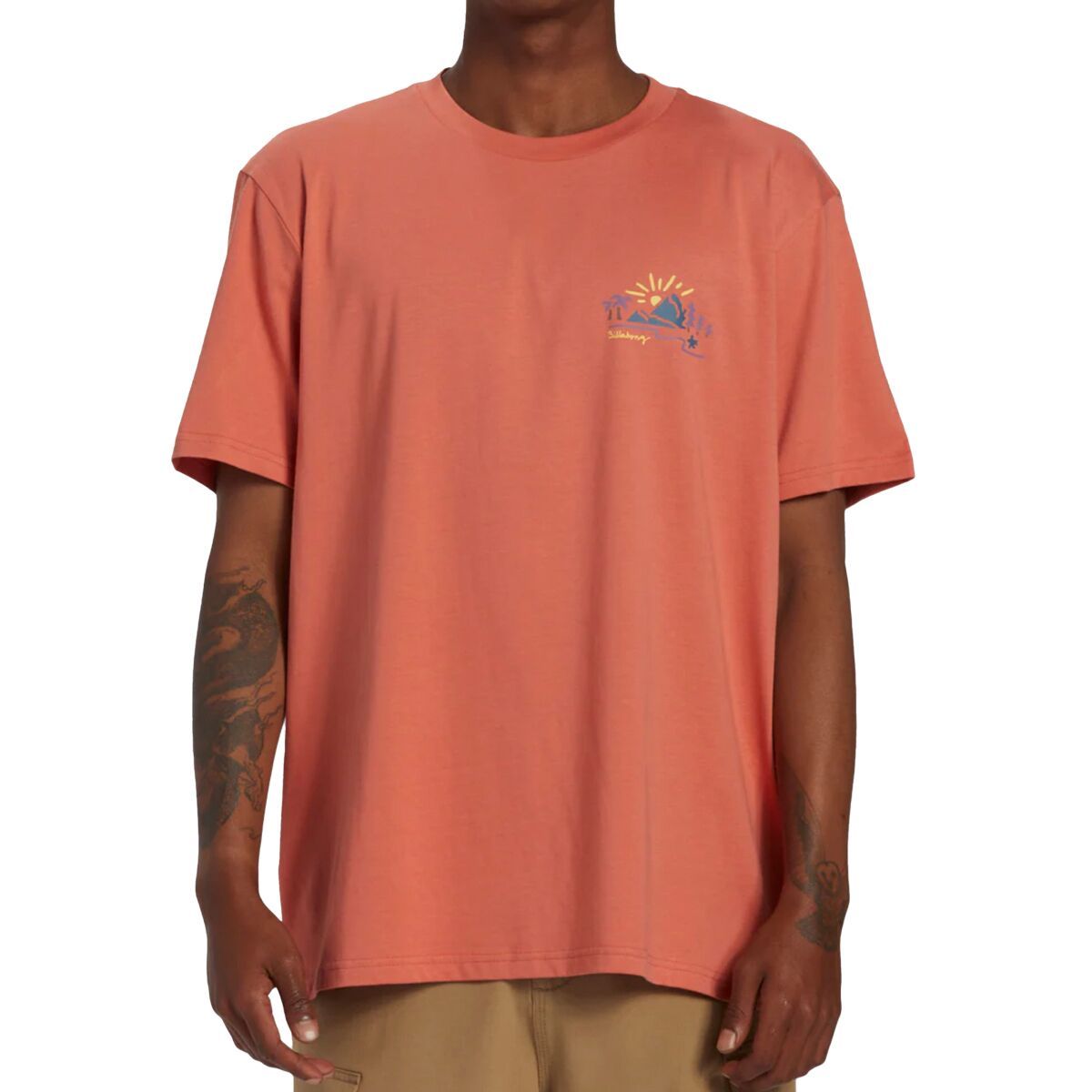 Billabong Panorama Short-Sleeve Shirt - Men's Coral, XL