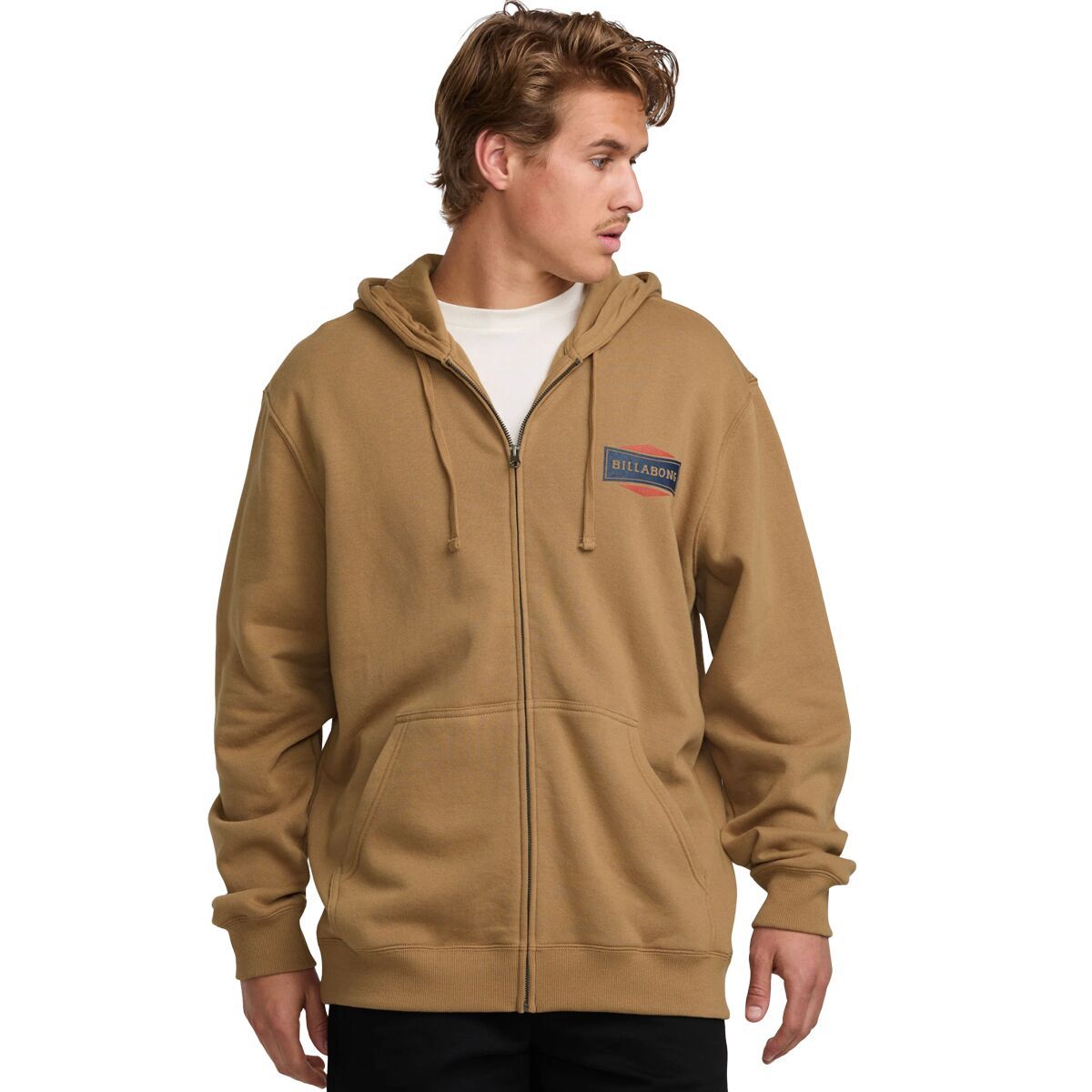 Billabong Short Sands Zip Hoodie - Men's Vintage Brown, XL
