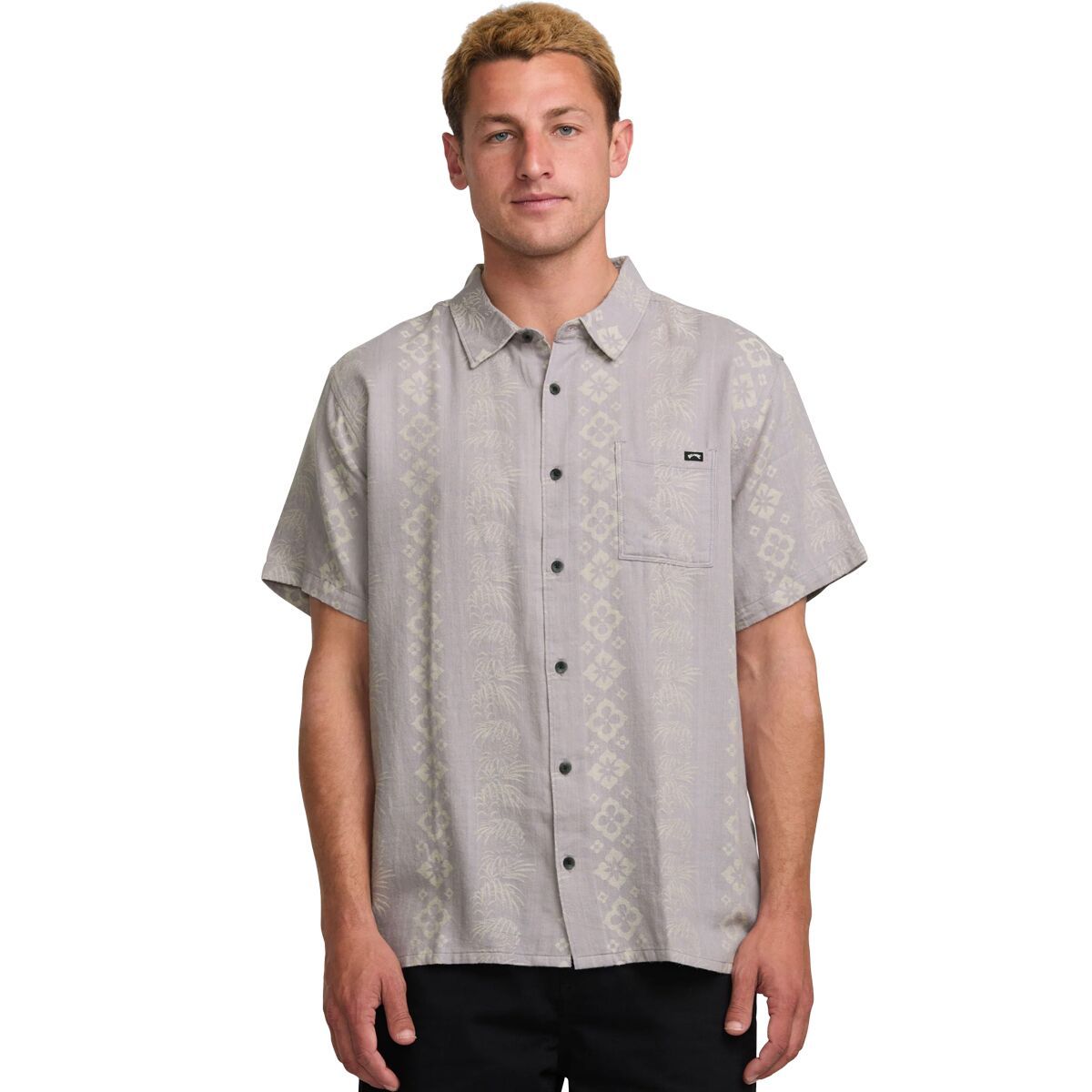 Image of Billabong Sundays Jacquard Short-Sleeve Shirt - Men's Light Purple, L