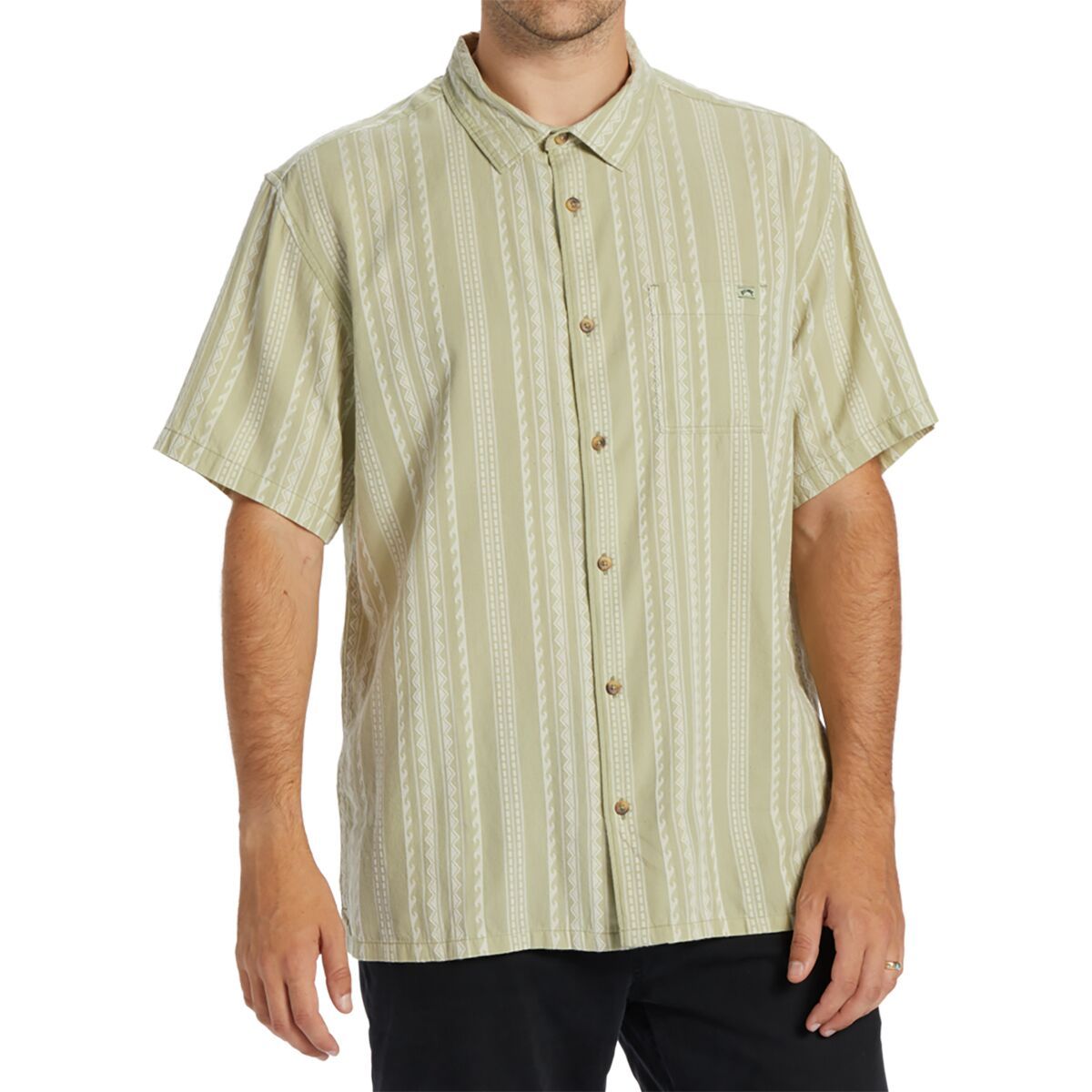 Billabong Sundays Jacquard Short-Sleeve Shirt - Men's Sage, M