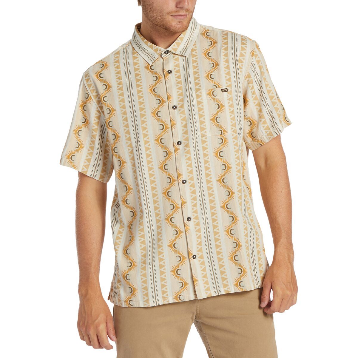 Billabong Sundays Jacquard Short-Sleeve Shirt - Men's Stone, M