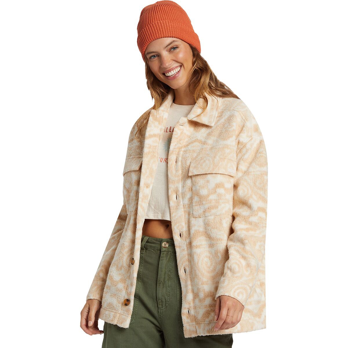 Billabong Happy Camper Shacket - Women's Wet Sand, XS/6