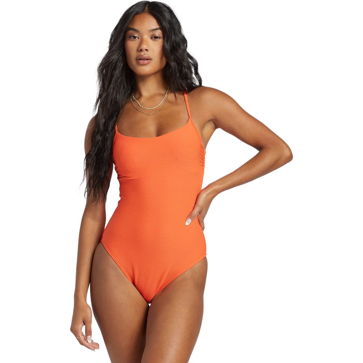 Billabong Tanlines One-Piece Swimsuit - Women's Coral Craze, M/10