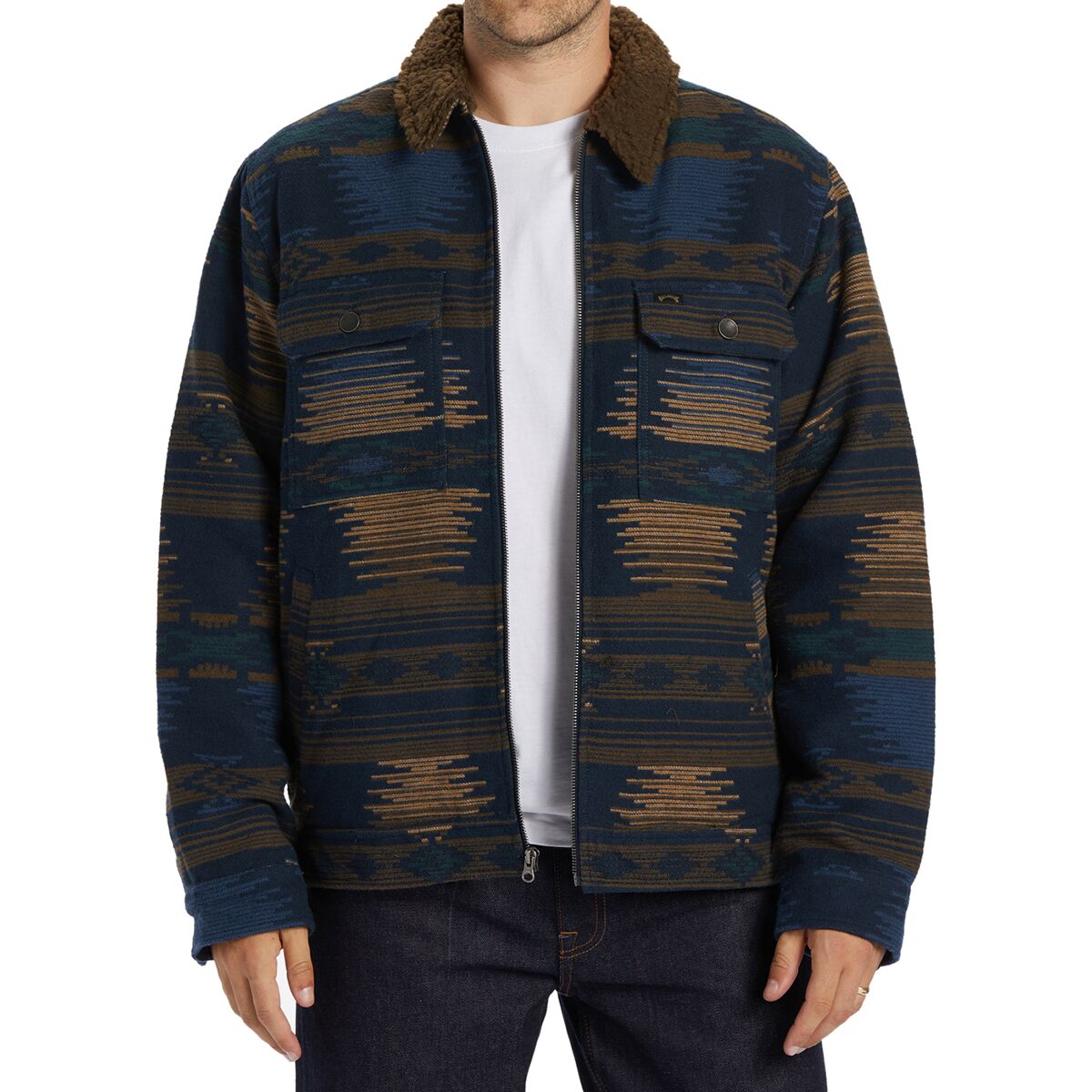 Image of Billabong Barlow Sherpa Jacket - Men's Navy, XXL