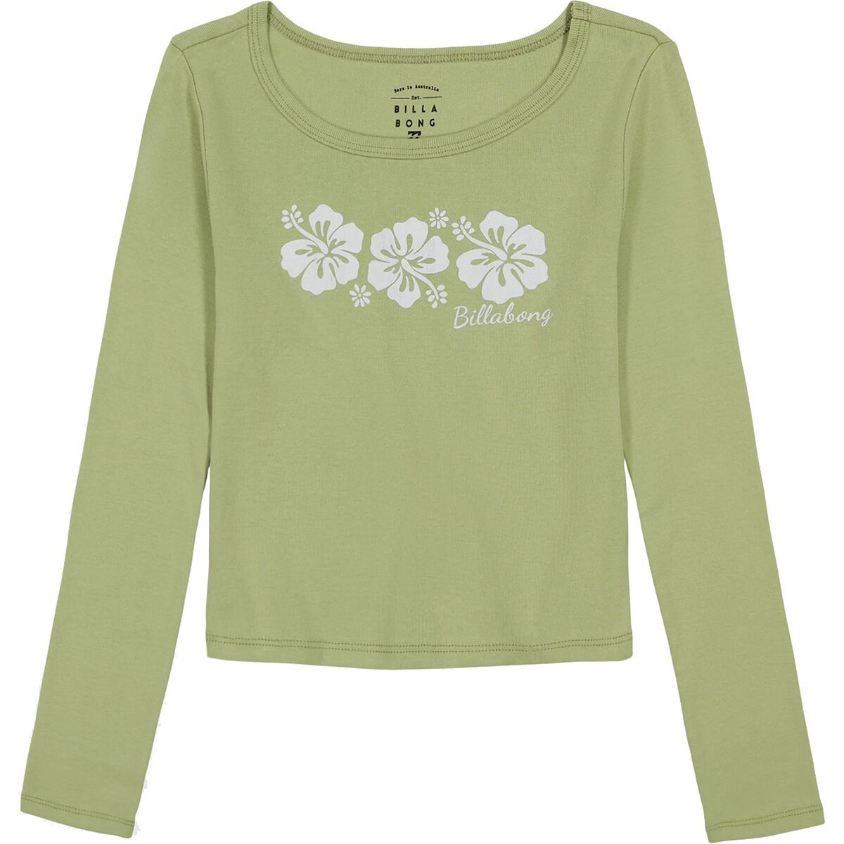 Billabong Tri Hibiscus Long-Sleeve T-Shirt - Girls' Willow, XS