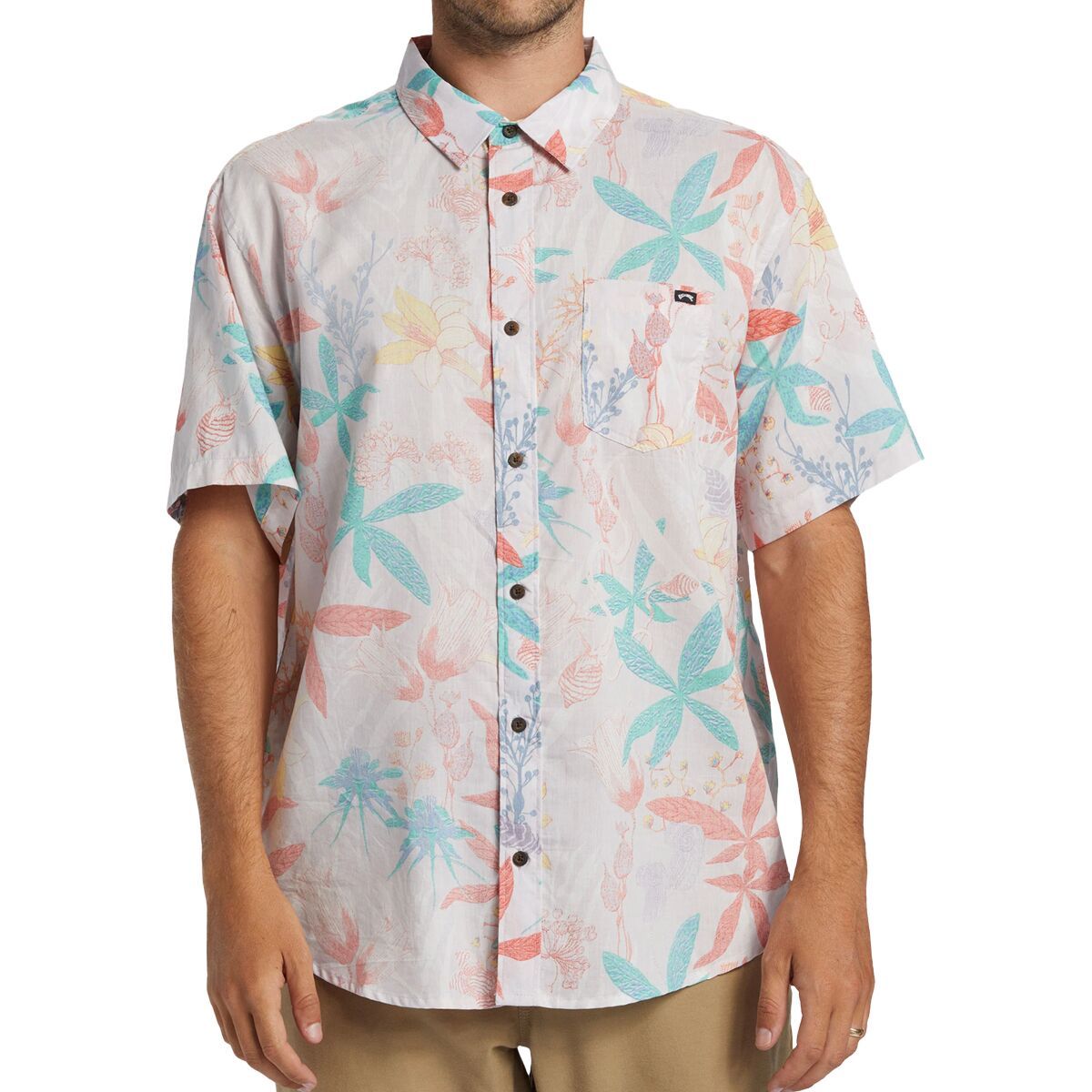 Billabong Sundays Short-Sleeve Shirt - Men's Fog, M