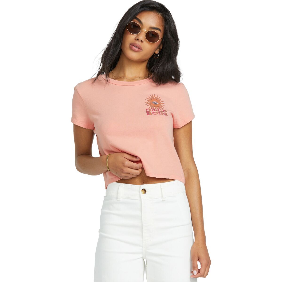 Billabong Wave Trip Short-Sleeve T-Shirt - Women's Faded Rose, S
