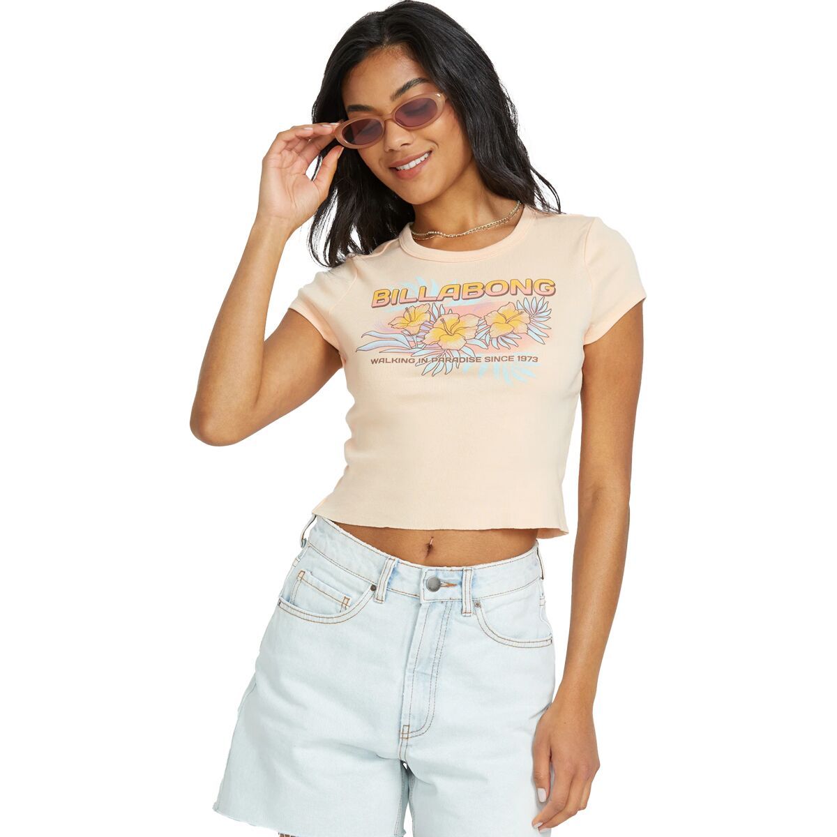 Billabong When The Night Short-Sleeve T-Shirt - Women's Soft Peach, S