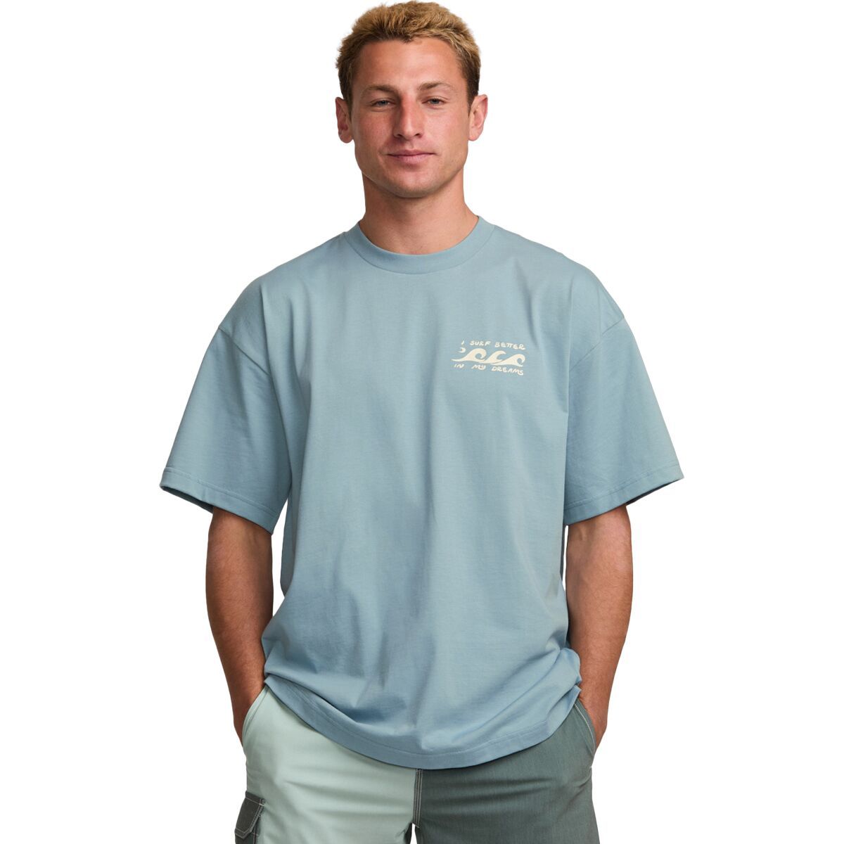 Billabong I Surf Better In My Dreams Short-Sleeve T-Shirt - Men's Washed Blue, XXL