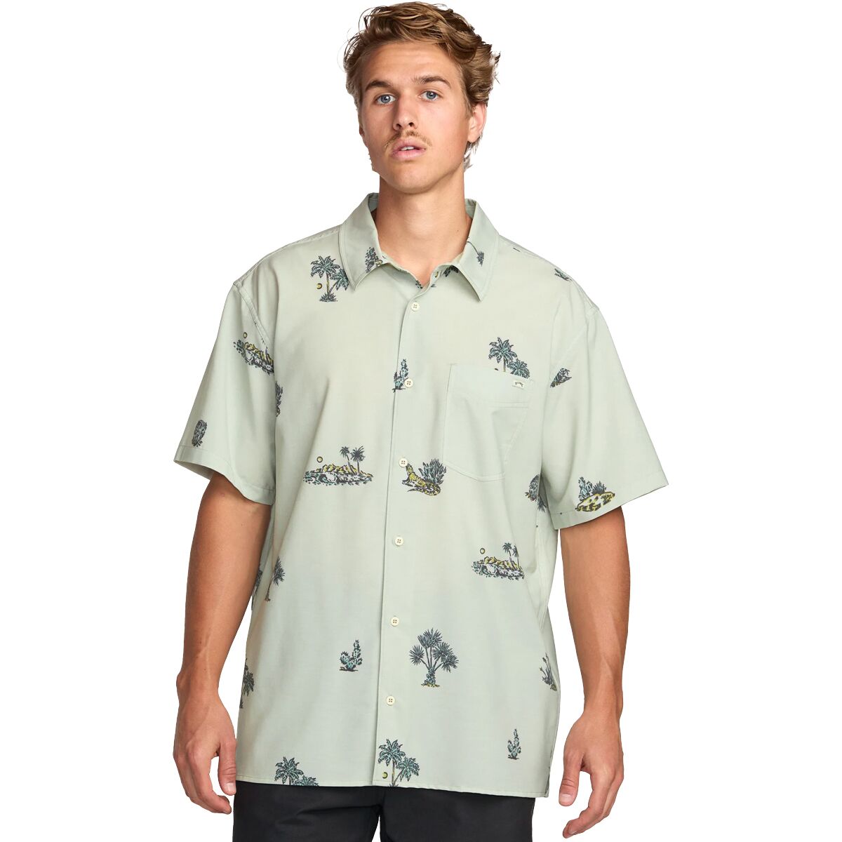 Image of Billabong Surftrek Transit Short-Sleeve Shirt - Men's Chino, M