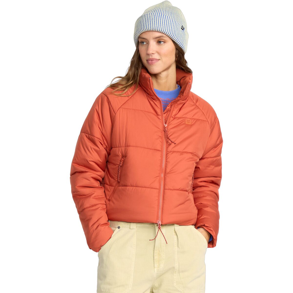 Image of Billabong High Line Puffer Jacket - Women's Brick, XS