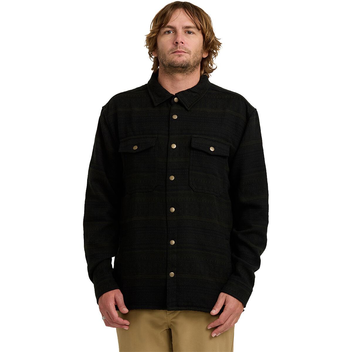 Image of Billabong Lodge Long-Sleeve Shirt - Men's Dark Military, M