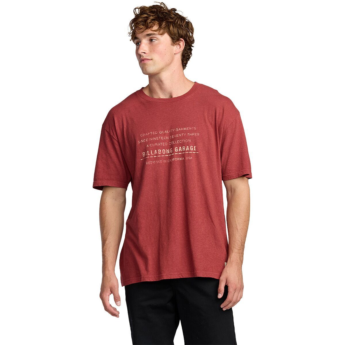 Billabong The Label Garage Regular T-Shirt - Men's Burnt Red, XL