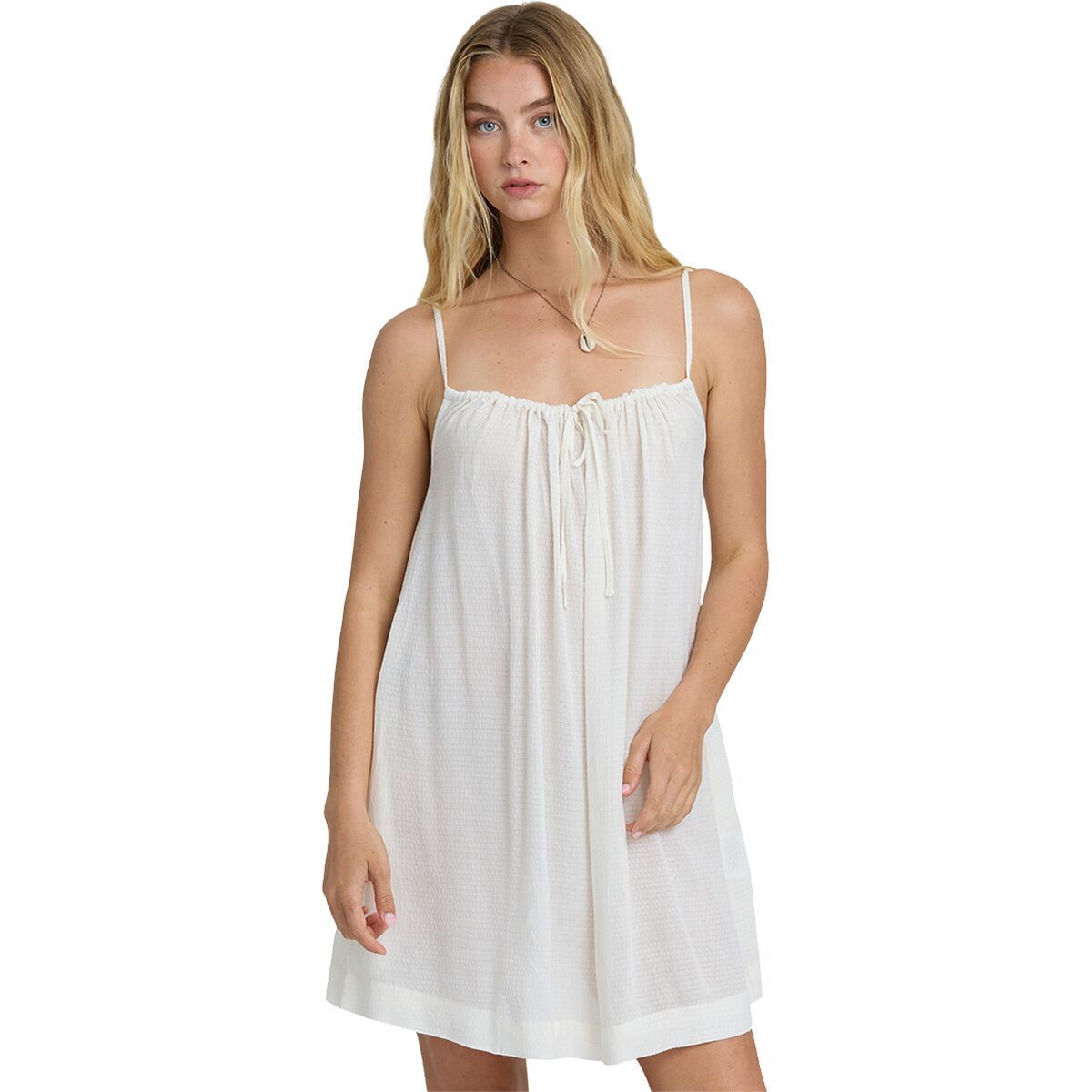 Image of Billabong Beach Song Solid Mini Dress - Women's Salt Crystal, XS