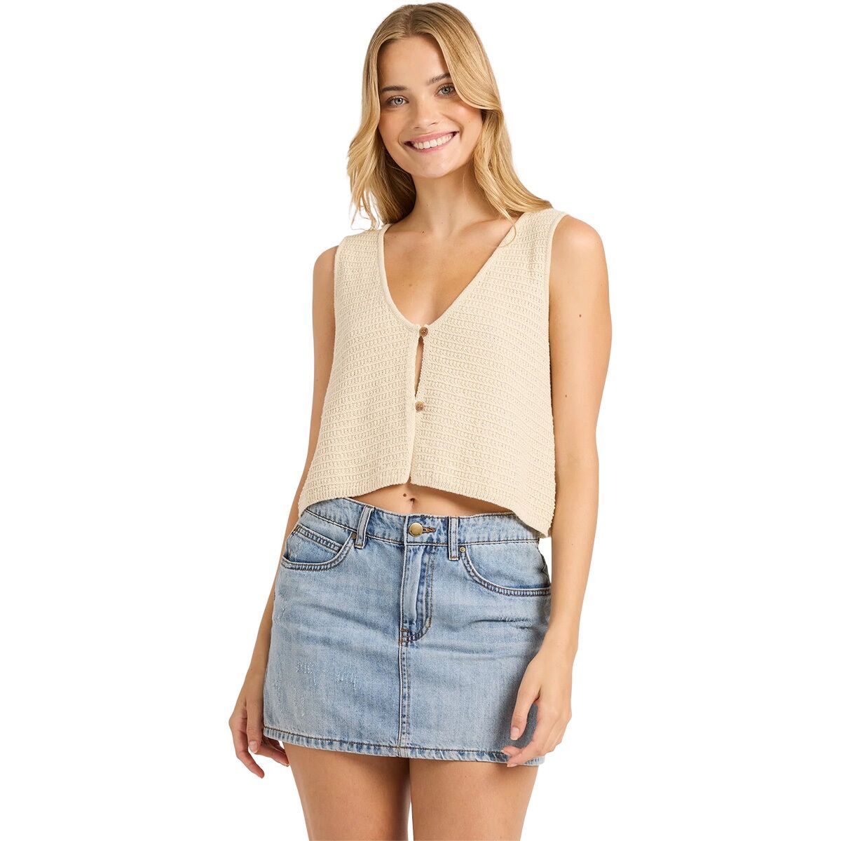 Image of Billabong Need Now Swtr Tank Top - Women's White Cap, M