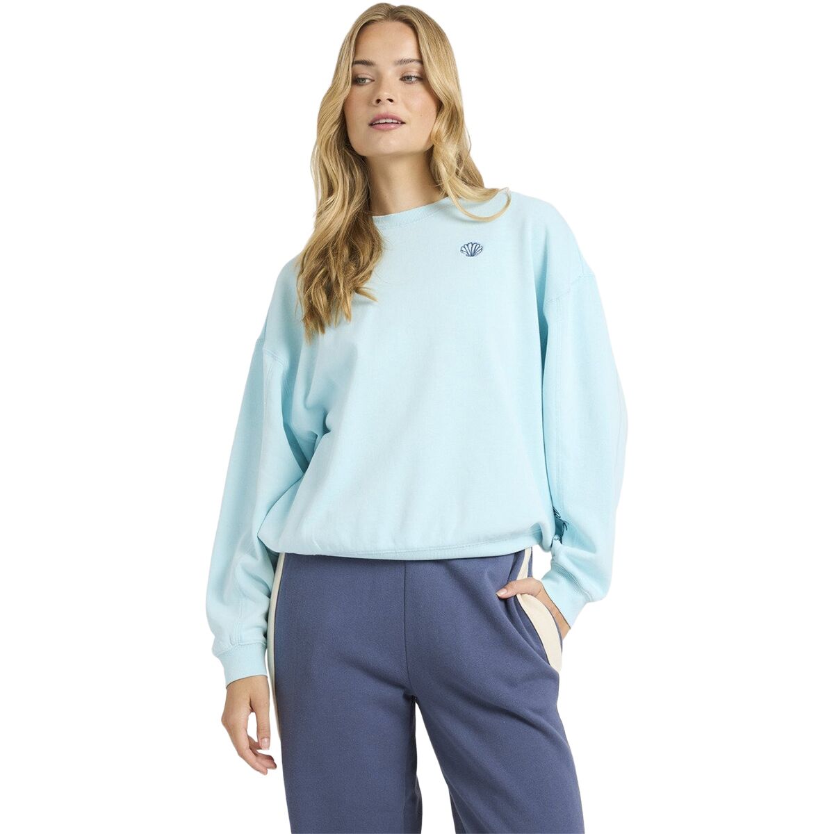 Image of Billabong Sanibel Kendal Crew Fleece Pullover - Women's Pool Blue, M