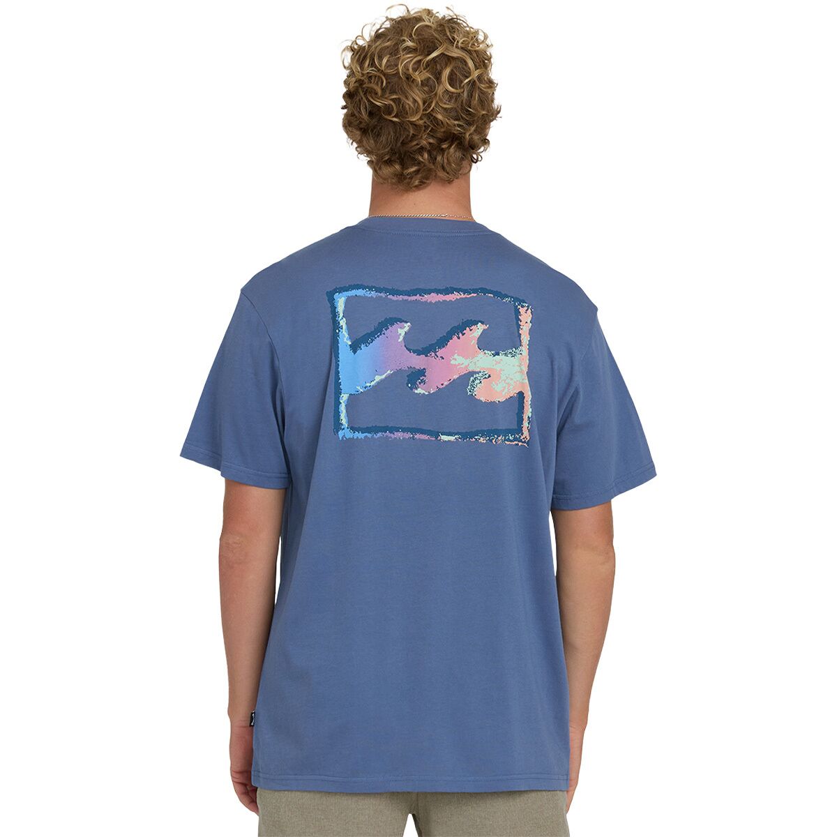Image of Billabong Crayon Wave Premium Short-Sleeve T-Shirt - Men's Blue Horizon, M