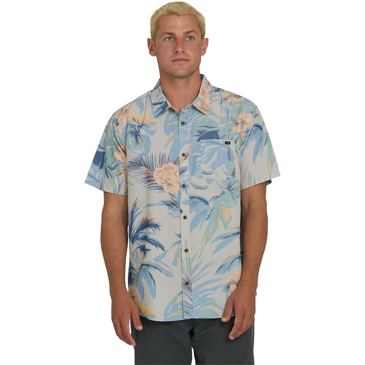 Image of Billabong Sundays Lounge Shirt - Men's Blue Horizon, L