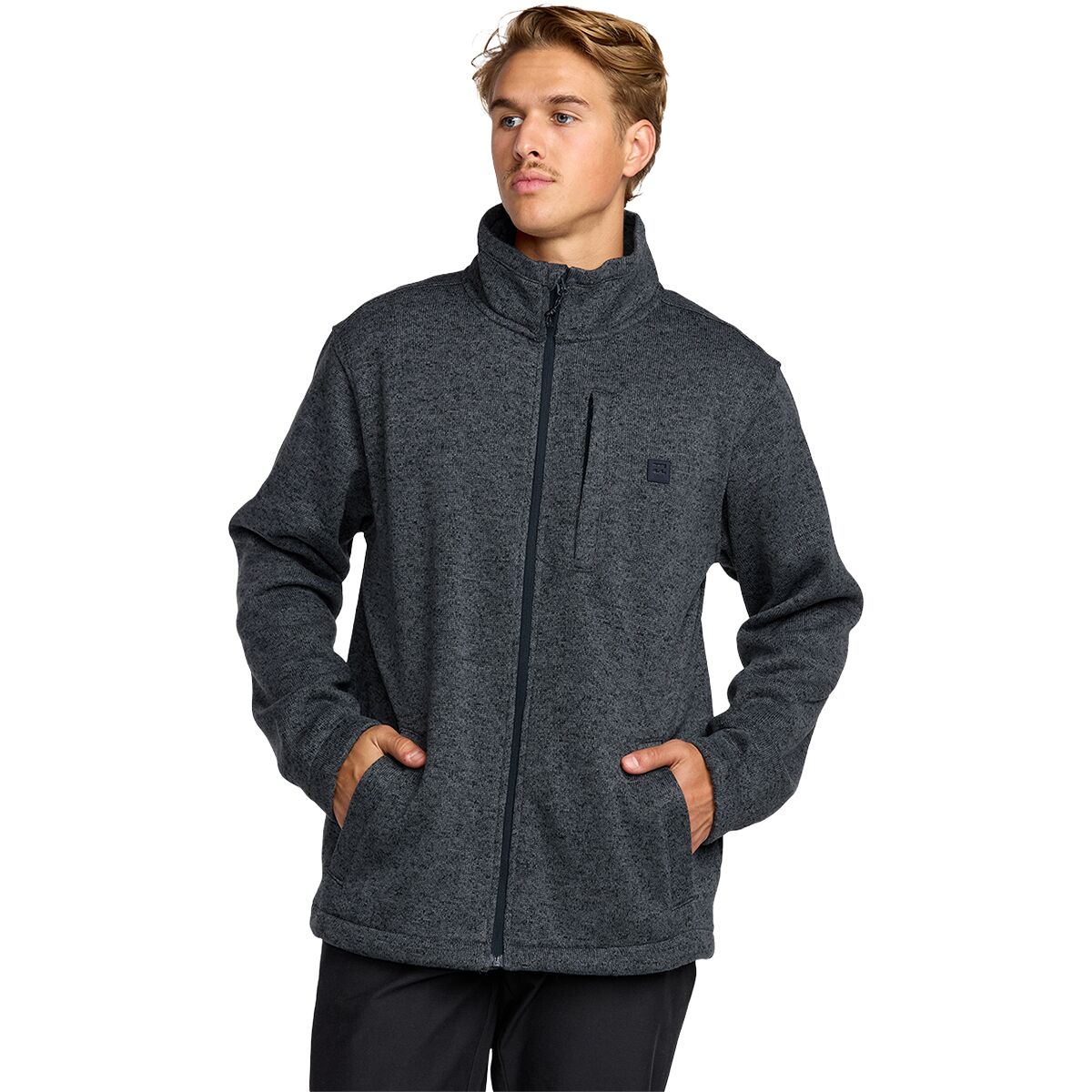 Image of Billabong Boundary Mock Neck Zip Jacket - Men's Navy, M