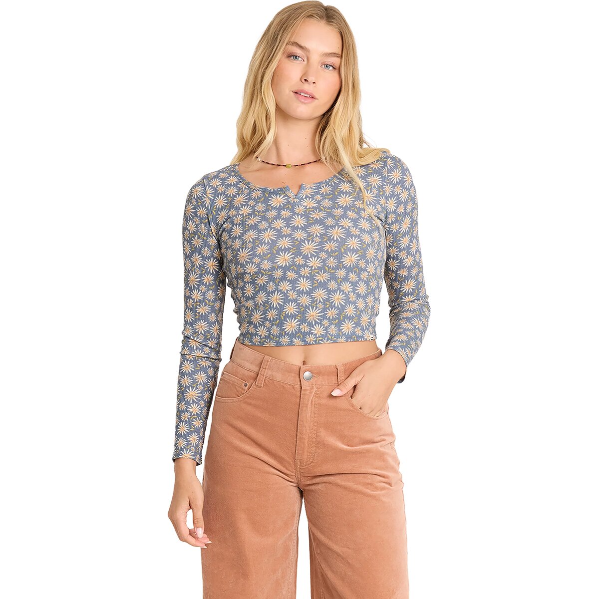 Image of Billabong Reese Long-Sleeve Thermal Top - Women's Blue Smoke, S