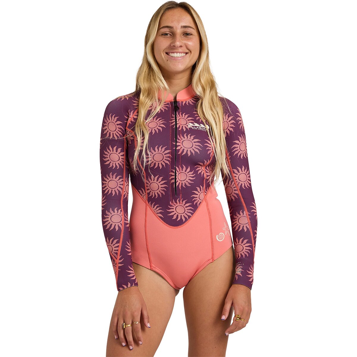 Image of Billabong Salty Dayz 2mm Chest Zip Spring Wetsuit - Women's Eggplant, XL