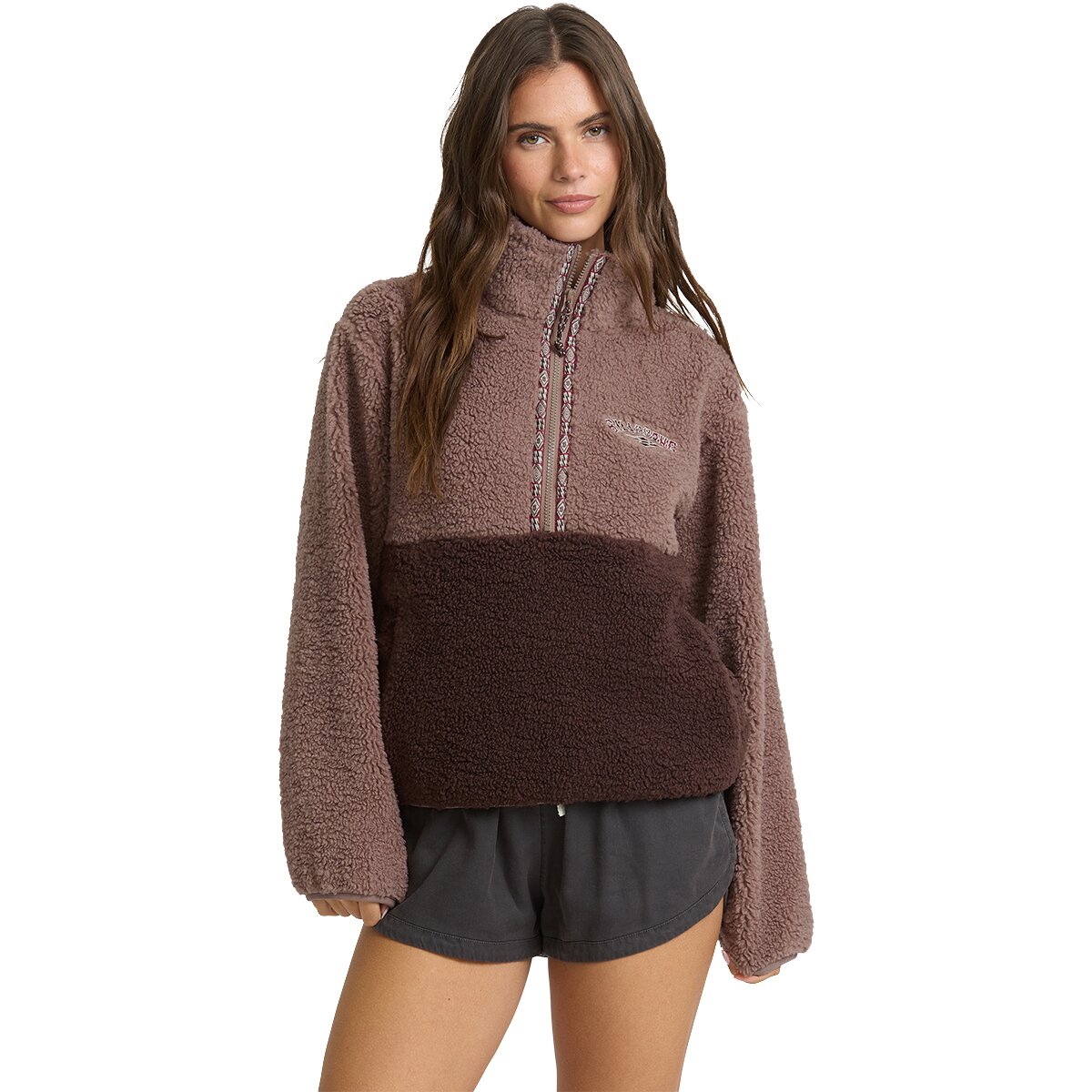 Billabong Billabong Horizon Sherpa Mock Neck Pullover - Women's Acorn, XL - $79.95 at Backcountry.com