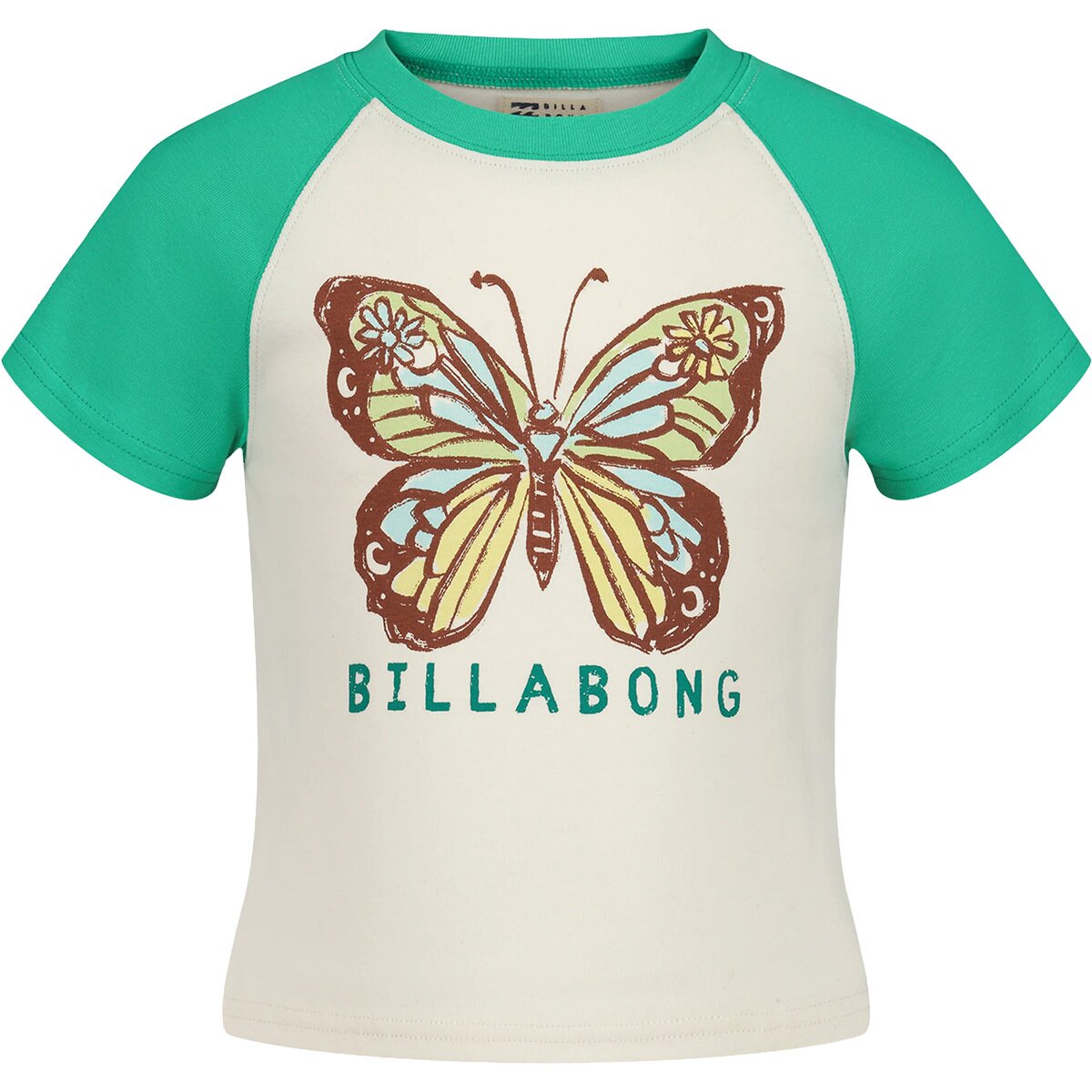 Image of Billabong Butterfly Stamp T-Shirt - Girls' Gumdrop Green, L